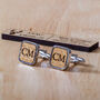Personalised Square Whisky Wood Cufflinks, thumbnail 5 of 7