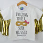 'Super Big Sister' New Baby Announcement T Shirt, thumbnail 1 of 3
