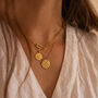 Chunky 14 K Gold Lotus Necklace, thumbnail 8 of 9