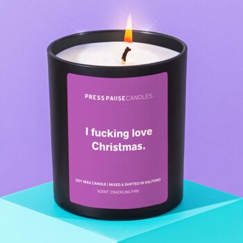 'I Fucking Love Christmas' Festive Candle, 2 of 5