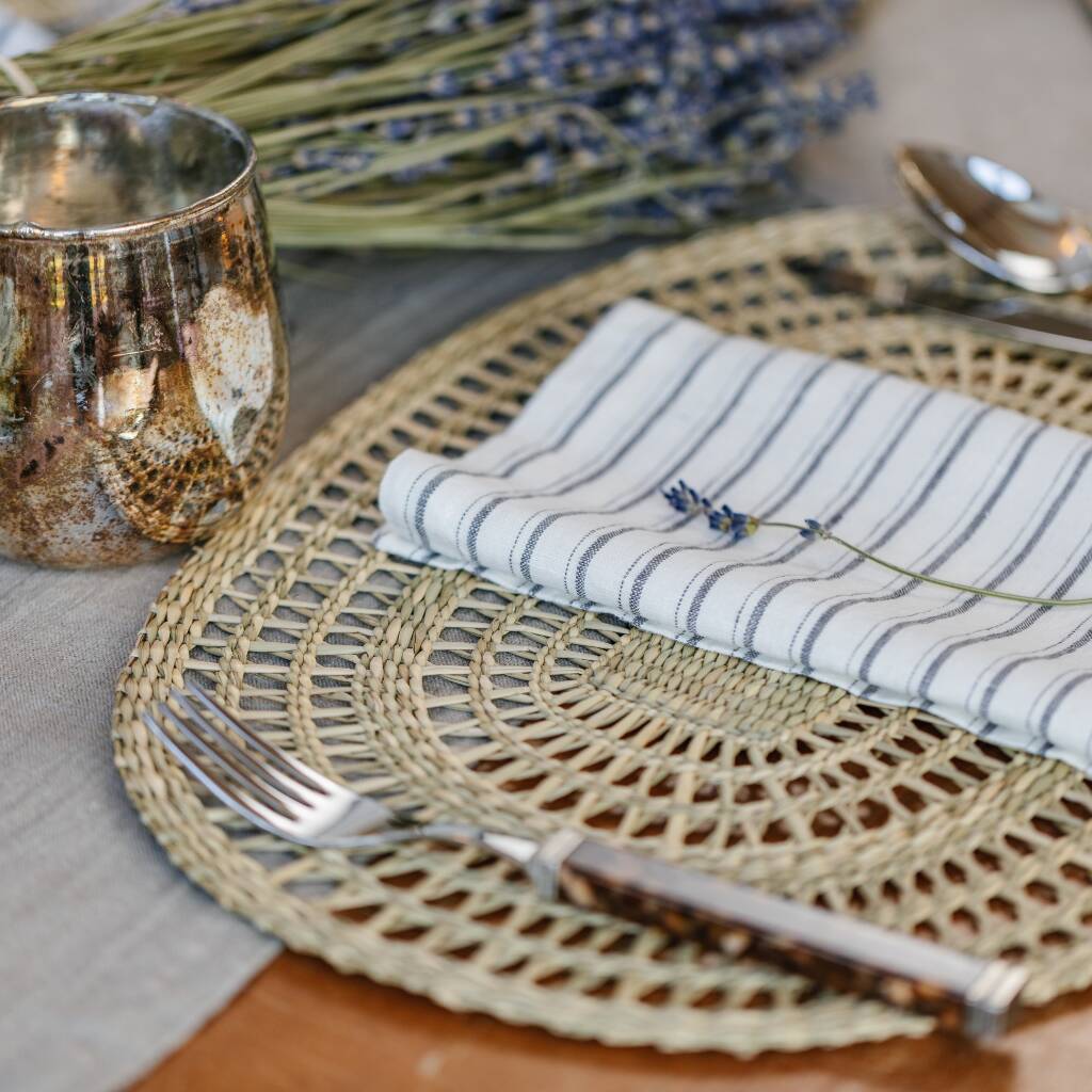 Woven Oval Seagrass Placemats Set Of Four By Truffle Tablescapes