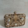 Gold Embroidered Rectangular Clutch Bag, thumbnail 3 of 11