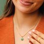 Green Chrysoprase Healing Stone Necklace, Happiness, thumbnail 2 of 10