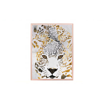 White Gold Jaguar Original Artwork Print For Him, 4 of 5