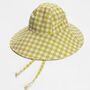 Alix Gingham Soft Sun Packable Hat Colour Options, thumbnail 1 of 6