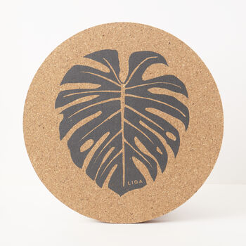 Cork Max Placemat Set Of Two | Monstera, 8 of 8