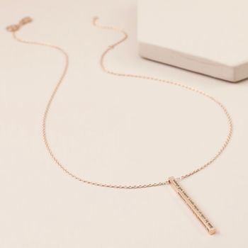 Personalised Shiny Vertical Bar Necklace, 7 of 9