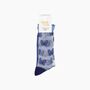 Butterflies Combed Cotton Sheer Pop Socks In Blue, thumbnail 4 of 4