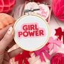 Girl Power Mini Embroidery Hoop Shelf Decor, thumbnail 3 of 6