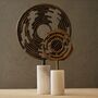 Handmade Set Of Bronze Circle Sculptures On Marble Bases, thumbnail 1 of 2