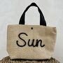 Personalised Crotchet Mini Straw Hand Bag, thumbnail 5 of 5