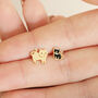 Cat And Kitten Stud Earrings In Gold, thumbnail 5 of 6