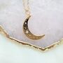 Gold Plated Moon Opal Celestial Necklace, thumbnail 2 of 4