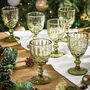 Gooseberry Green Embossed Glassware, thumbnail 1 of 6