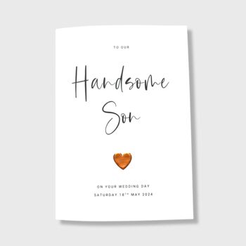 Wedding Day Card Personalised Son, 2 of 4