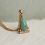 Amazonite Pyramid Pendant Necklace, thumbnail 1 of 7