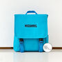 Blue Small Personalised Kids School Flap Backpack, thumbnail 1 of 2