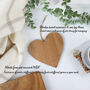 Hanging Wooden Heart With Printed Personalised Message, thumbnail 6 of 6