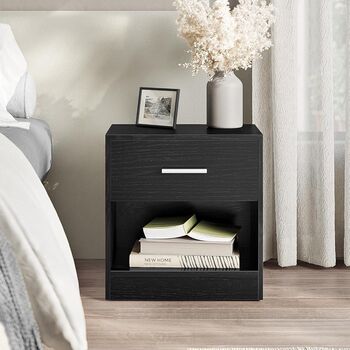 Bedside Table With Drawer And Open Storage, 3 of 10