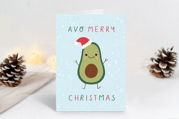 10 Vegan Funny Pun Joke Vegetarian Christmas Cards, 8 of 9
