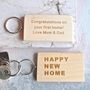 Personalised Wooden New Home Keyring, thumbnail 2 of 4