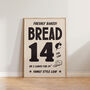 Vintage Retro Bread Kitchen Advert Dining Wall Print, thumbnail 1 of 5