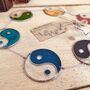 Boho Yin Yang Stained Glass Sun Catcher Window Decor, thumbnail 7 of 11