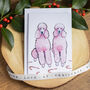 Pink Poodle Christmas Card, thumbnail 1 of 7