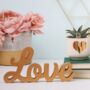 Gold Love Freestanding Word Decoration, thumbnail 1 of 3
