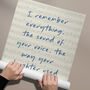 Personalised Music Lyrics Print | Custom Quote Wall Art, thumbnail 6 of 7