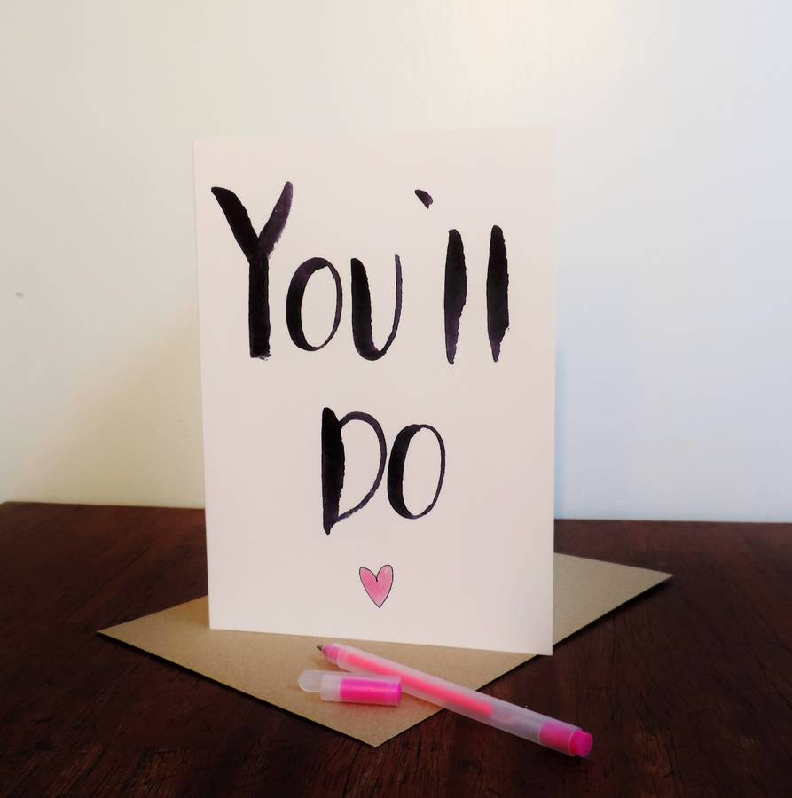 you'll do valentine's card by two for joy | notonthehighstreet.com