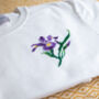 Idyllic Iris T Shirt Cross Stitch Kit, thumbnail 2 of 7