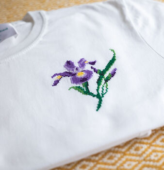 Idyllic Iris T Shirt Cross Stitch Kit, 2 of 7