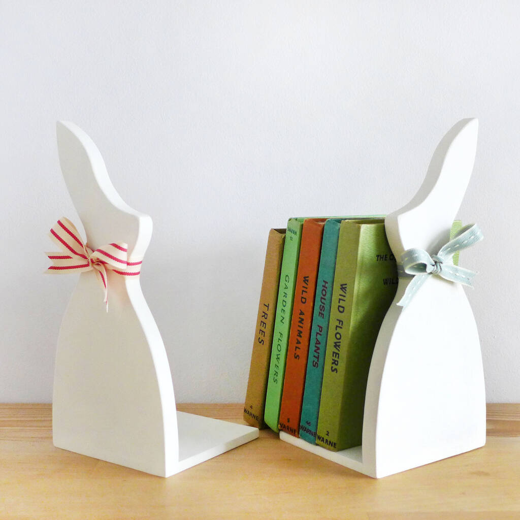 Pair Of Bunny Bookends By Charlotte Macey