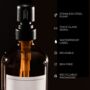 Amber Glass Dispenser Set Of Three For Bathroom, thumbnail 6 of 7