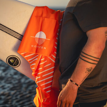 Orange Quick Dry Beach Towel 100% Recycled Swimming, 5 of 12