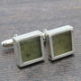 Vintage Stamp Cufflinks In Sterling Silver, thumbnail 5 of 10