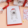 'Ho Ho Ho' Bulldog Christmas Card Pack Of Eight, thumbnail 1 of 2