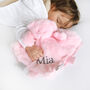 Personalised Fluffy Pink Teddy Baby Comforter, thumbnail 3 of 5