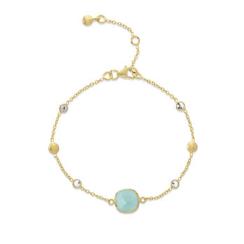 Iseo Amazonite And Gold Plated Bracelet, 3 of 4