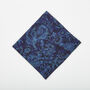 Dancys Mens Blue Retro Print Needlecord Pocket Square, thumbnail 6 of 7