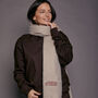 Embroidered Personalised Slogan Scarf, thumbnail 1 of 7