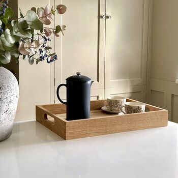 Personalised Oak Breakfast In Bed Tray, 7 of 8