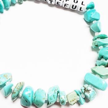 I Have So Much To Feel Grateful About Positive Affirmation Crystal Bracelet, 2 of 2