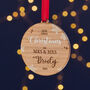 First Christmas Married Couple Wooden Tree Decoration, thumbnail 6 of 7