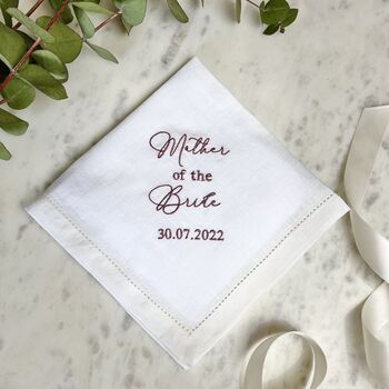 Personalised Mother Of The Bride Handkerchief, 4 of 6