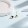 Small Cz Star Stud Earrings In Sterling Silver, thumbnail 2 of 12