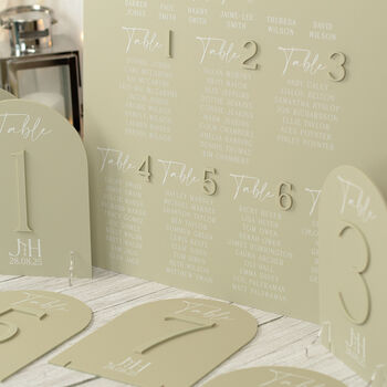 Manhattan Acrylic Wedding Table Plan, 5 of 9