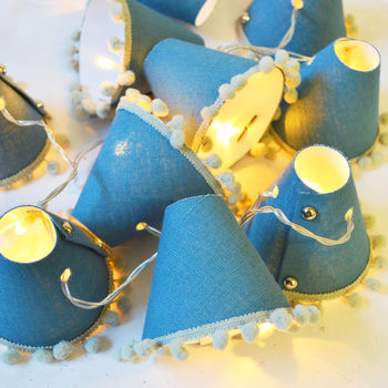 Mustard, Olive And Teal Pom Pom Fairy Lights, 12 of 12