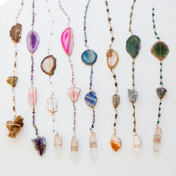 Handmade Quartz And Agate Crystal Mobile, 3 of 12